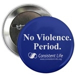 No Violence. Period. button